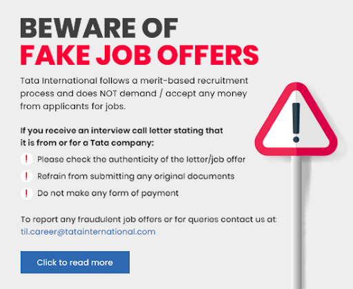fake job alerts
